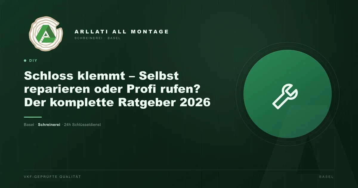 Schloss klemmt – Selbst reparieren oder Profi rufen? Der komplette Ratgeber 2026